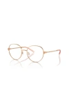 Tory Burch 52mm Round Optical Glasses In Gold
