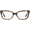 Tory Burch 52mm Square Optical Glasses In Multi