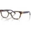 Tory Burch 52mm Square Optical Glasses In Burgundy