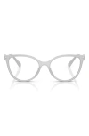 Tory Burch 53mm Cat Eye Optical Glasses In Grey