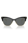 Tory Burch 53mm Cat Eye Sunglasses In Black