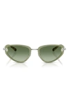 Tory Burch Ty6115 Cat Eye Metal Sunglasses In Milky Green/green Gradient