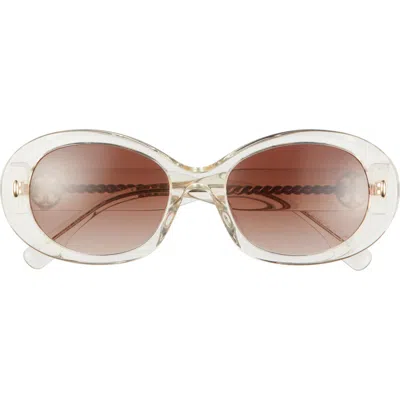 Tory Burch 53mm Gradient Oval Sunglasses In Brown Gradient