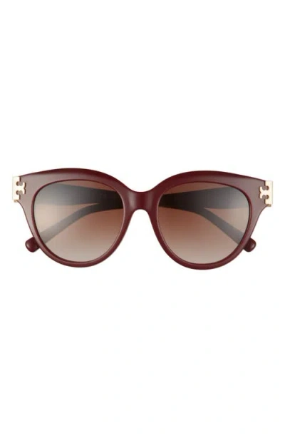 Tory Burch 53mm Gradient Phantos Sunglasses In 20181353 Brown Grad