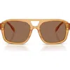 Tory Burch 53mm Gradient Pilot Sunglasses In Yellow