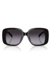 Tory Burch 53mm Gradient Square Sunglasses In Black