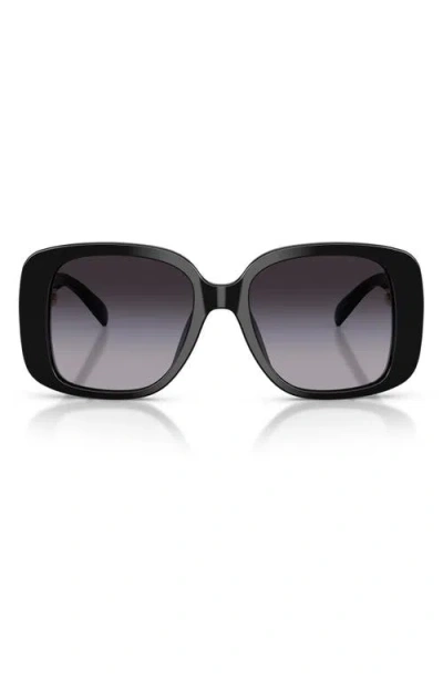 Tory Burch 53mm Gradient Square Sunglasses In Black
