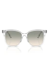 Tory Burch 53mm Gradient Square Sunglasses In Clear