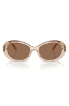 Tory Burch 53mm Oval Sunglasses In 19547353 Dark Brown