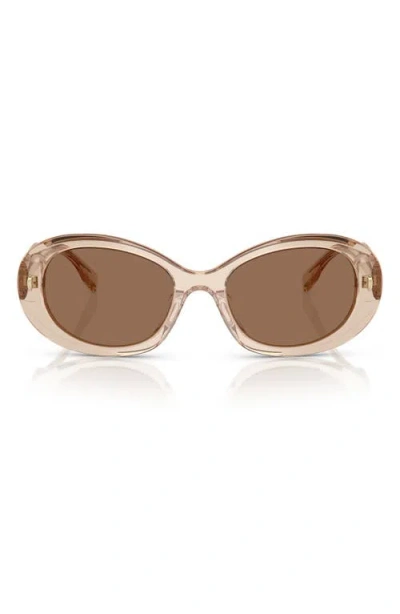 Tory Burch 53mm Oval Sunglasses In 19547353 Dark Brown