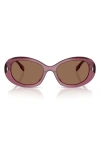 Tory Burch 53mm Oval Sunglasses In Red
