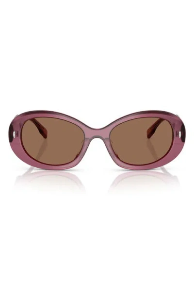 Tory Burch 53mm Oval Sunglasses In Red
