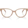 Tory Burch 53mm Phantos Optical Glasses In Bone
