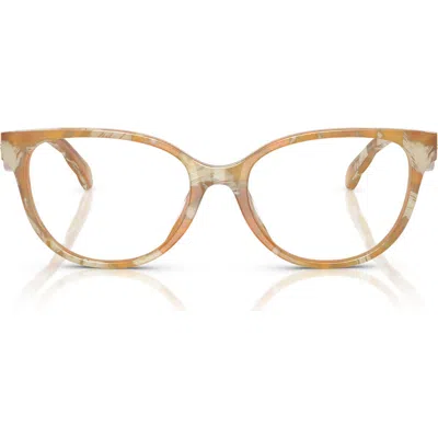 Tory Burch 53mm Phantos Optical Glasses In Honey Horn