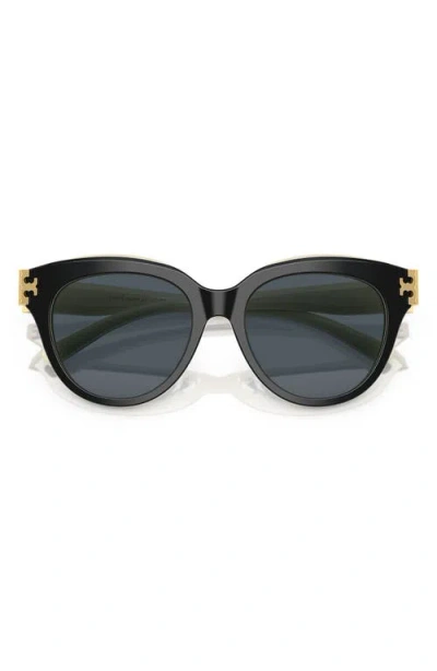 Tory Burch 53mm Phantos Sunglasses In 19888753 Black/ivory