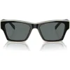 Tory Burch Outlined Rectangle Sunglasses In Black/ivory