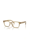Tory Burch 53mm Rectangle Optical Glasses In Gold