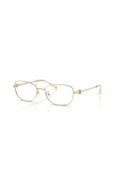 Tory Burch 53mm Rectangle Optical Glasses In Neutral