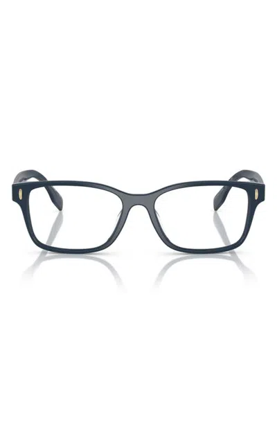 Tory Burch 53mm Rectangle Optical Glasses In Navy