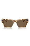 TORY BURCH 53MM RECTANGULAR SUNGLASSES