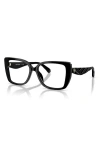 Tory Burch 53mm Square Optical Glasses In Black