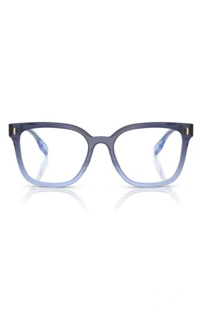 Tory Burch 53mm Square Optical Glasses In Blue Gradient