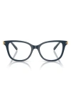 Tory Burch 53mm Square Optical Glasses In Dark Blue