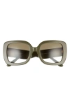 Tory Burch 54mm Butterfly Sunglasses In Olive/olive Gradient