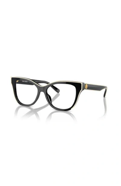 Tory Burch 54mm Cat Eye Optical Glasses In Blue