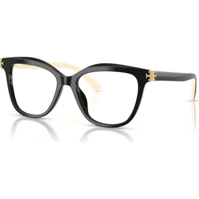 Tory Burch 54mm Cat Eye Optical Glasses In Black