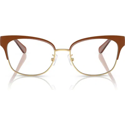 Tory Burch 54mm Cat Eye Optical Glasses In Camel