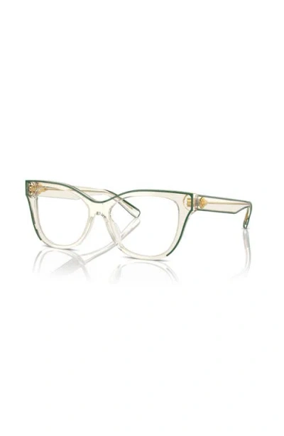 Tory Burch 54mm Cat Eye Optical Glasses In Transparent