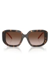 Tory Burch 54mm Irregular Sunglasses In Brown