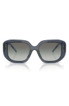 Tory Burch 54mm Irregular Sunglasses In Blue