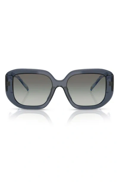Tory Burch 54mm Irregular Sunglasses In Blue