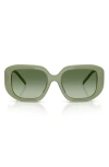 Tory Burch Ty7218u Square Acetate Sunglasses In Milky Green/green Gradient