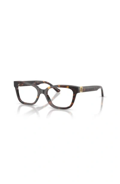 Tory Burch 54mm Square Optical Glasses In Black