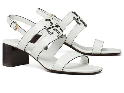 Tory Burch 55 Mm Ines Mid Heel Sandals In White