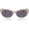 Tory Burch 55mm Cat Eye Sunglasses In Crystal