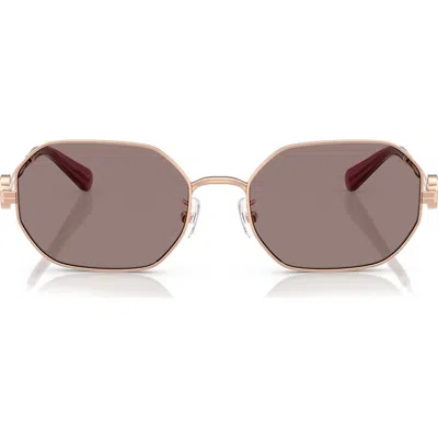 Tory Burch 55mm Gradient Irregular Sunglasses In Purple Mirror