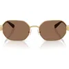 Tory Burch 55mm Irregular Sunglasses In Gold