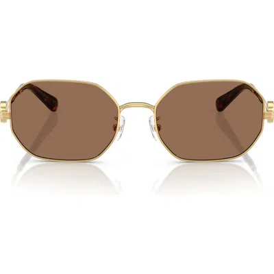 Tory Burch 55mm Irregular Sunglasses In Gold