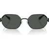 Tory Burch 55mm Irregular Sunglasses In Shiny Black