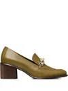 Tory Burch 55mm Jessa Heeled Loafers In Green