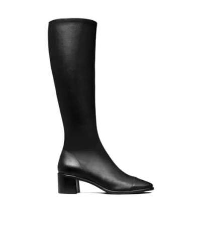 Tory Burch 55mm Logo-plaque Boots In Black