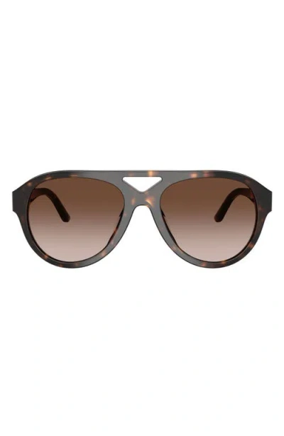 Tory Burch 55mm Polarized Gradient Pilot Sunglasses In Burgundy