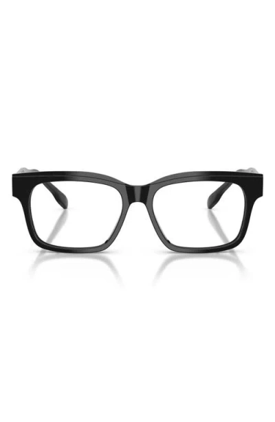 Tory Burch 55mm Rectangular Optical Glasses In Black