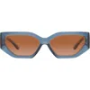 Tory Burch 55mm Rectangular Sunglasses
