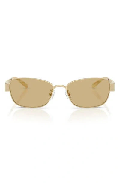 Tory Burch 55mm Rectangular Sunglasses In White