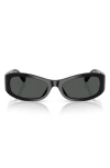 Tory Burch 55mm Rectangular Sunglasses In Black